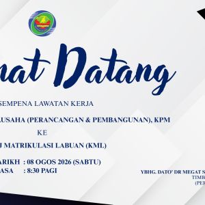 Lawatan Kerja dari Timbalan Ketua Setiausaha (Perancangan dan Pembangunan) KPM